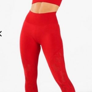 Fabletics Red Seamless Leggings L